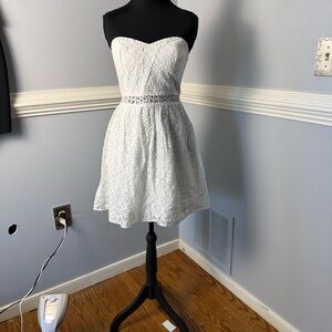 Lily Pulitzer Brett Resort Size Small Strapless White Lace Mini Dress